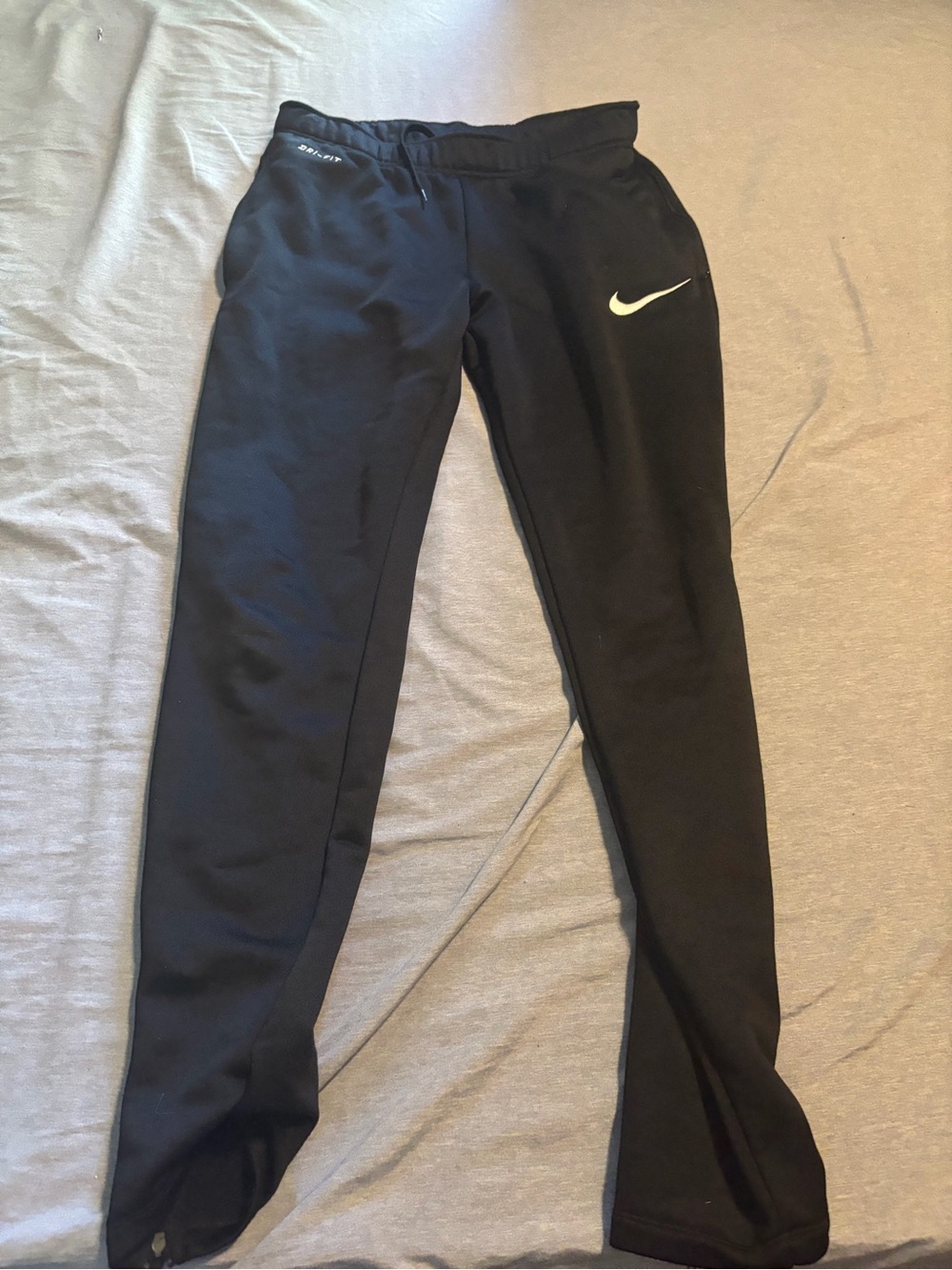 Nike Black  Joggers with White Swoosh